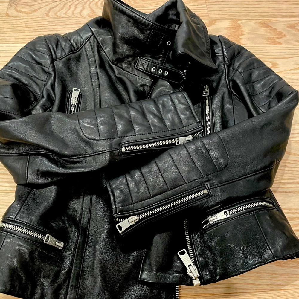 AllSaints Steine Leather Biker Jacket
